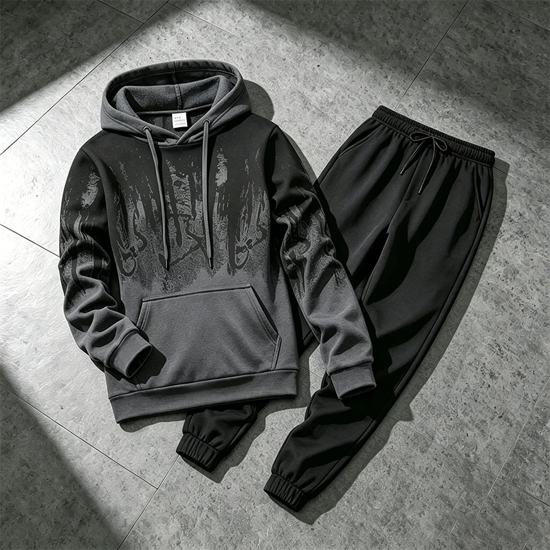 Winter Clothing For - Jesienno-zimowe męskie bluzy z kapturem, dresy,
