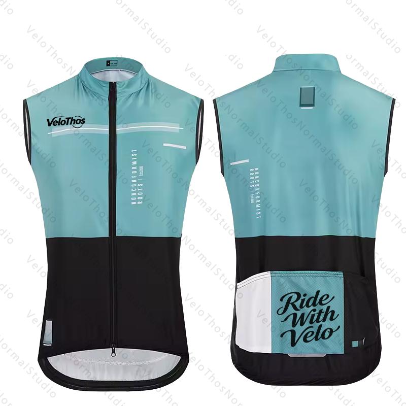 Padded Vest Gilet - Kamizelka rowerowa VeloThos, wiatroodporna kamizelka sportowa