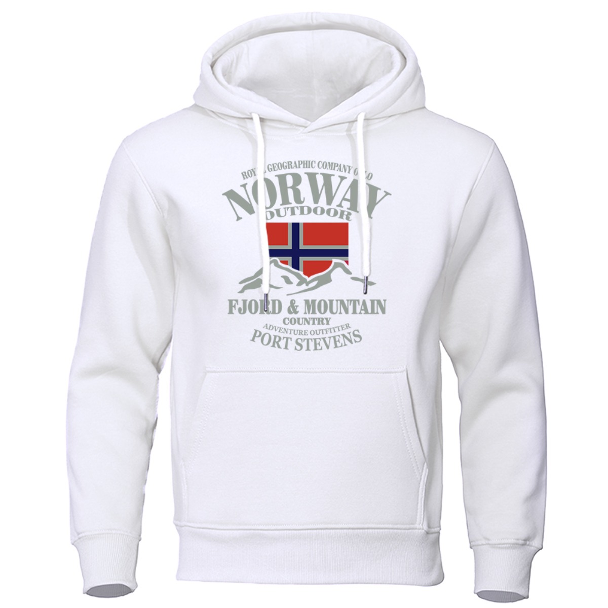 Winter Clothing Norway - NORWEGIA Drukowane Modne Bluzy z Kapturem