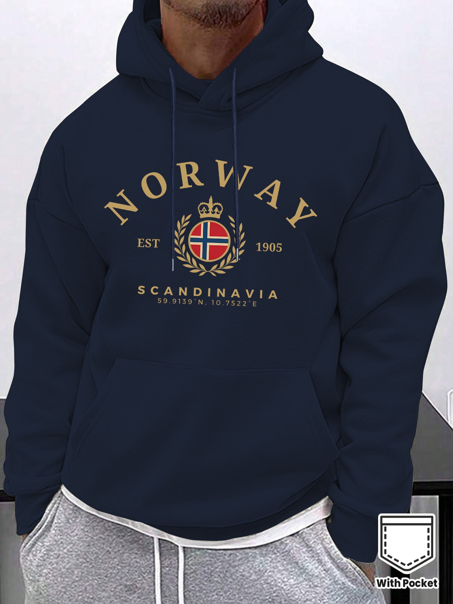 Winter Clothing Norway - NORWEGIA SKANDYNAWIA Męska Damska Bluza z