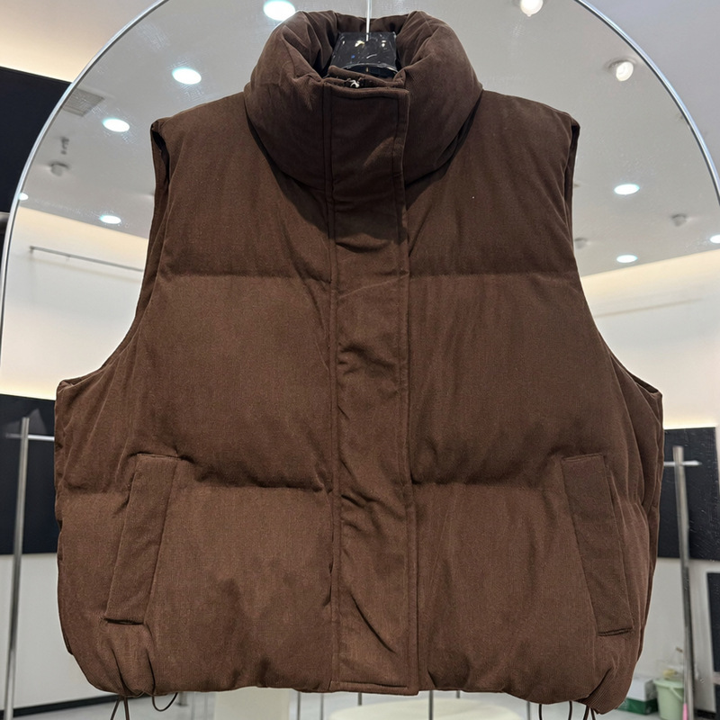 Padded Vest Gilet - Damska kamizelka puchowa z wysokim kołnierzem,
