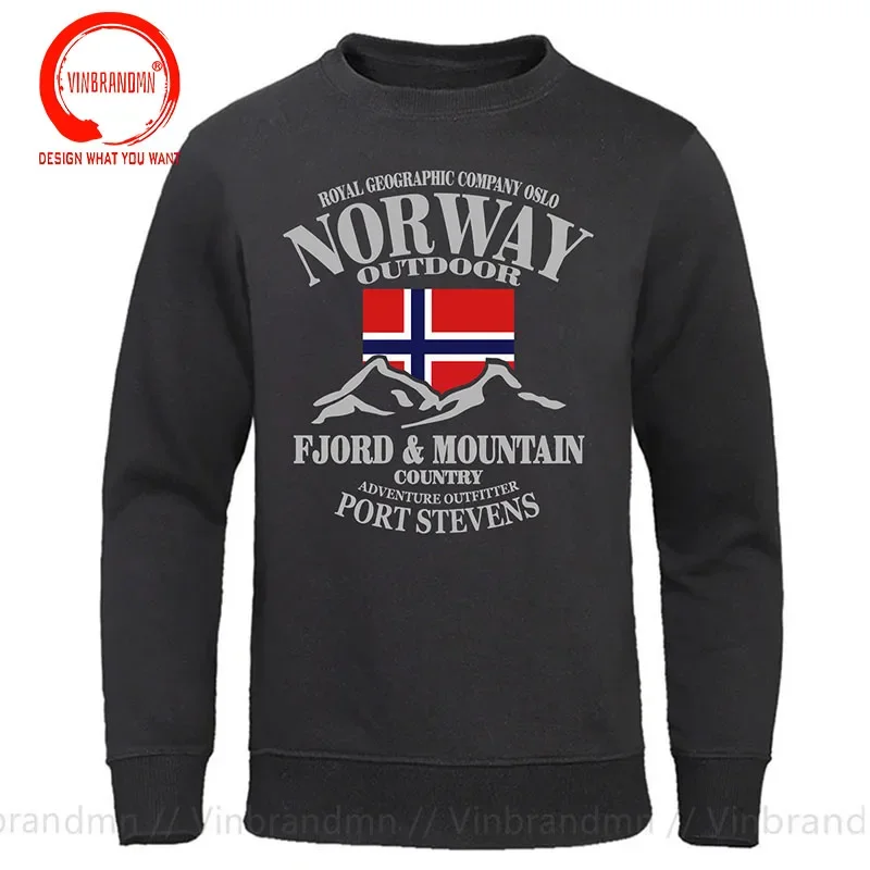 Winter Clothing Norway - Norwegia fiord górski drukuje bluzy bluzy