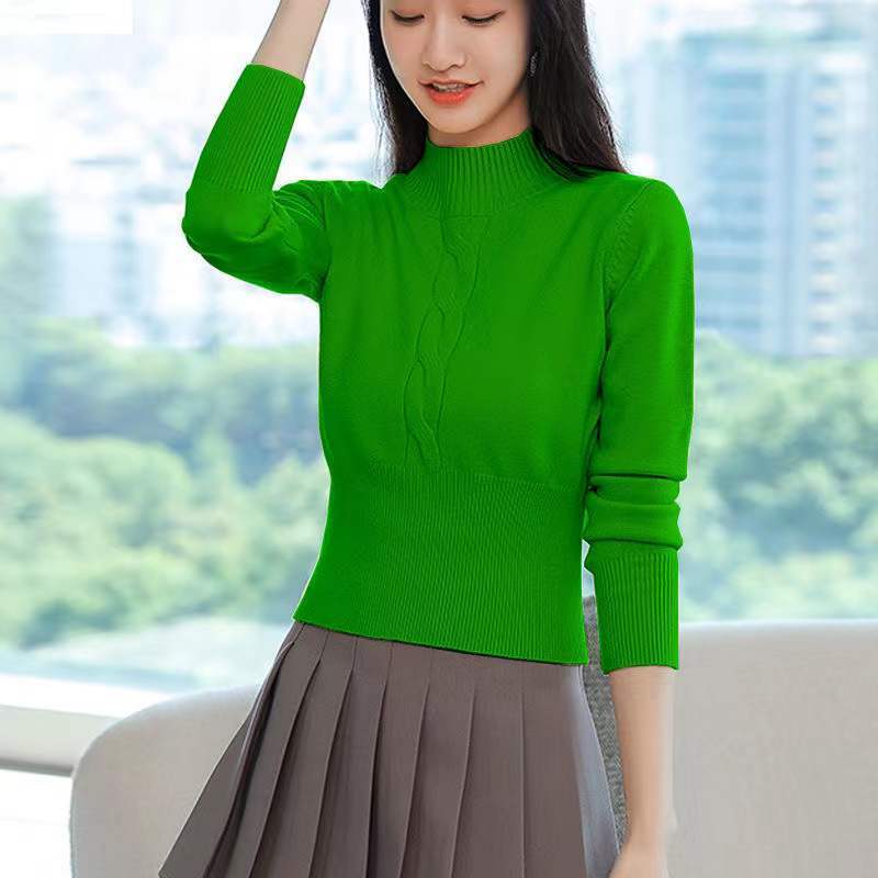 Winter Clothing Korean - Modne bluzki damskie z kołnierzykiem stójką