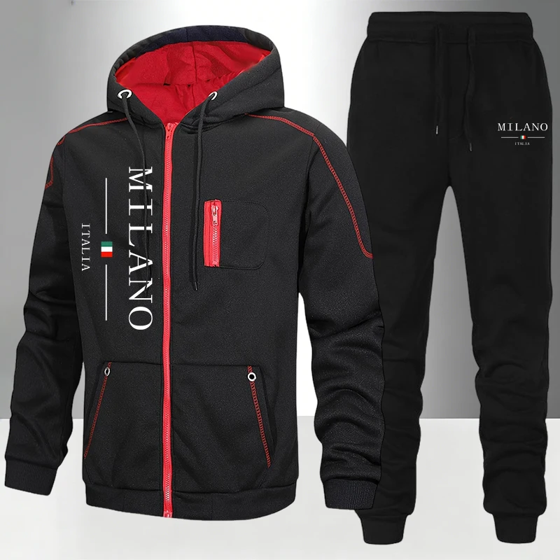 Winter Clothing Equipment - Włoski Zestaw Męski/Kurtka/Spodnie Jesień Zima Codzienny