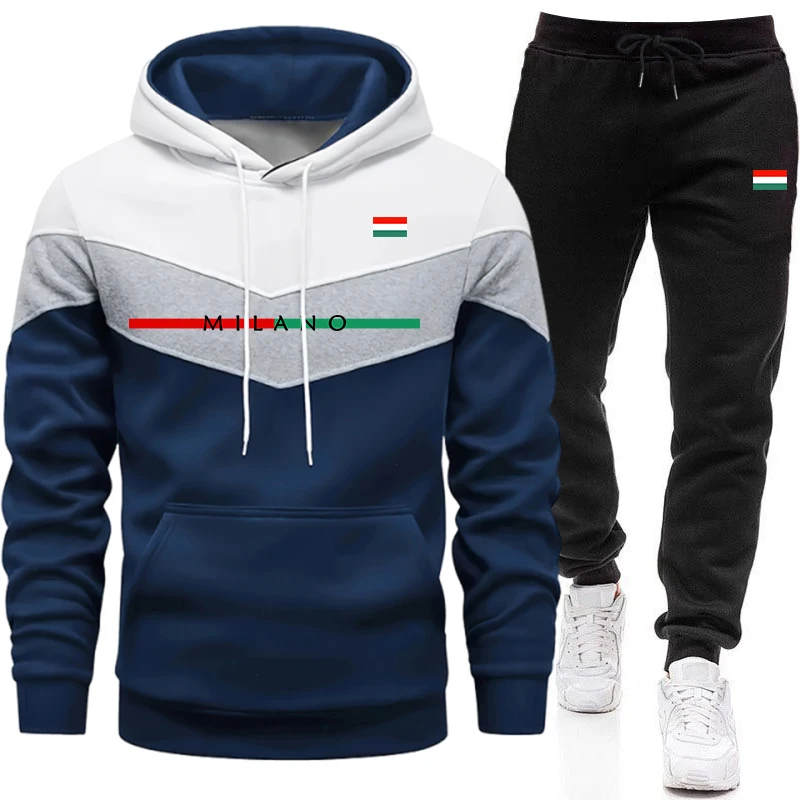 Winter Clothing For - Wysokiej jakości dres męski, casualowy, trójkolorowy,