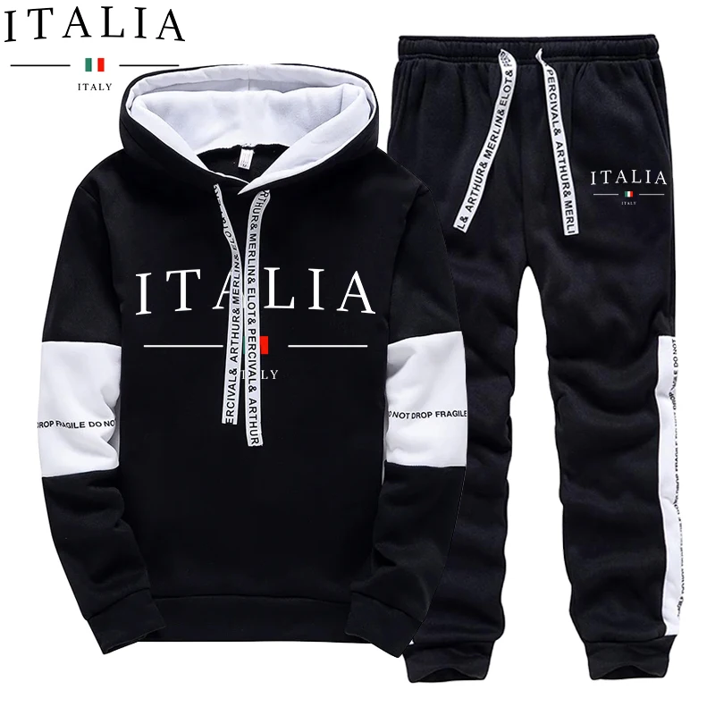 Winter Clothing For - Męski dres jesienno-zimowy, casualowy, z kapturem,
