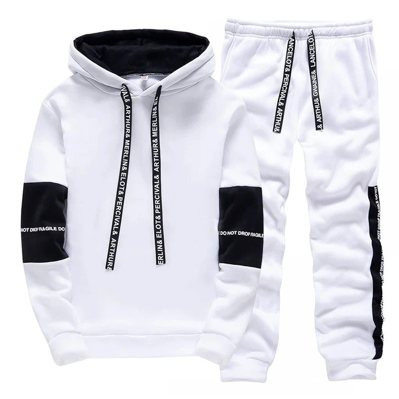 Czarno-biały męski dres, modny – Winter Clothing For recenzja i cena