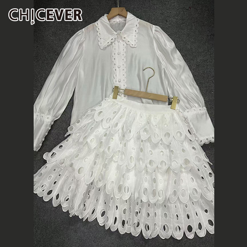 CHICEVER Solid Hollow Out Skir – Winter Wear Clothes recenzja i cena