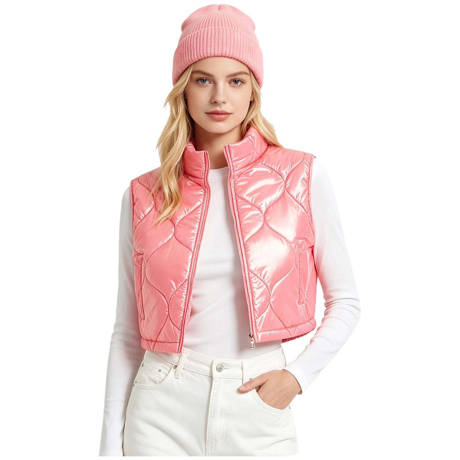 Damskie krótkie płaszcze Kamiz – Padded Vest Gilet recenzja i cena