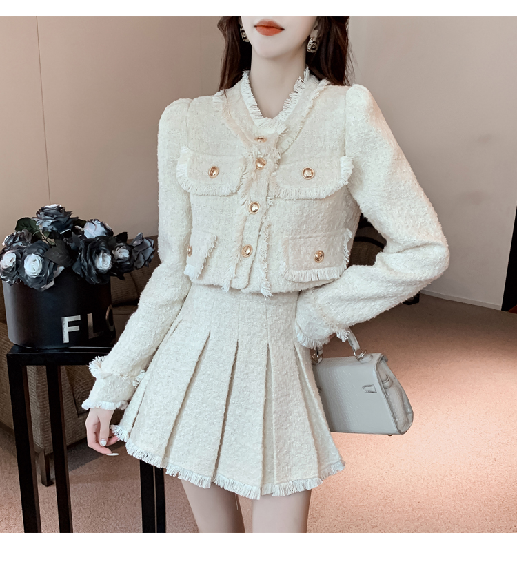 Damska elegancka kurtka z fręd – Winter Clothing Korean recenzja i cena
