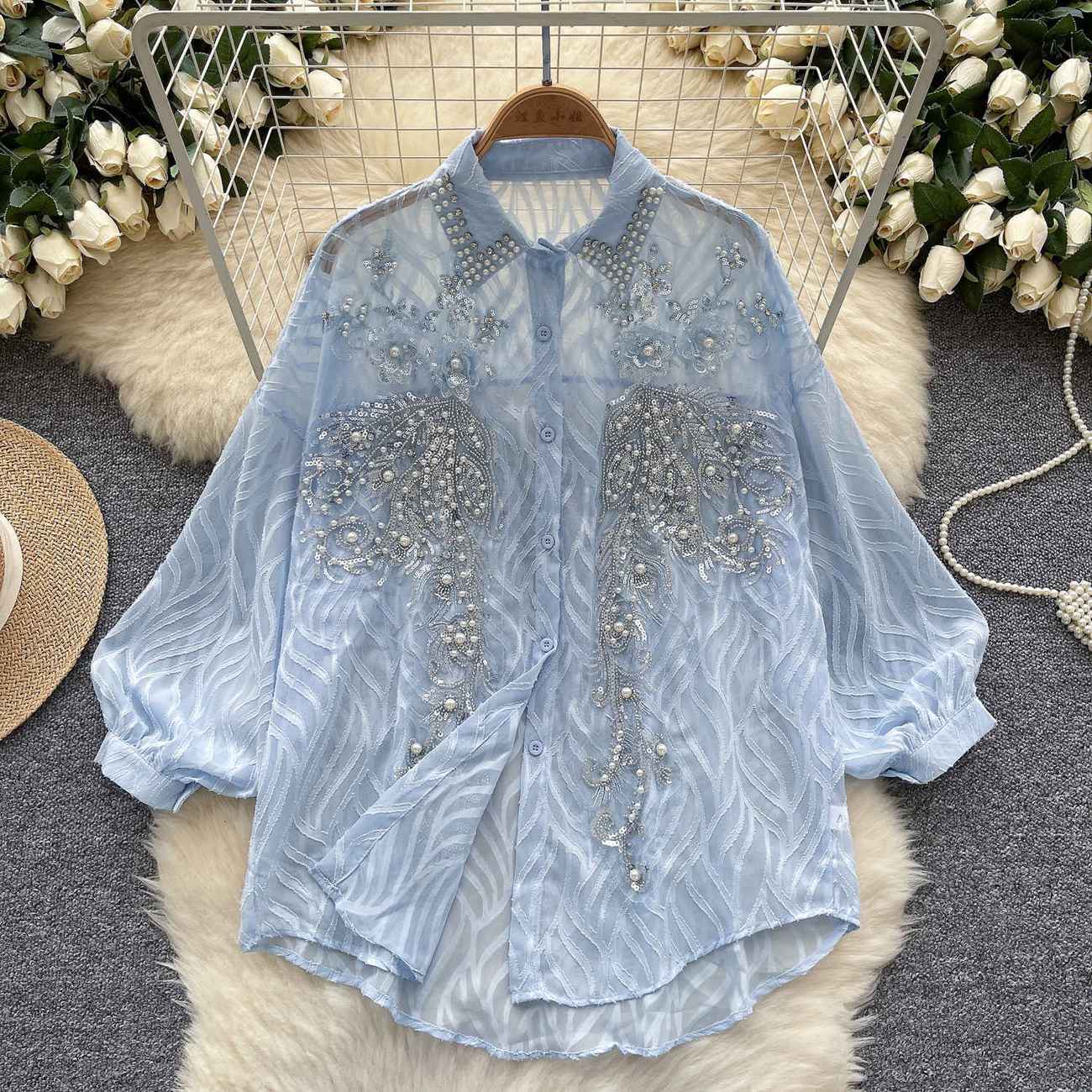 Damska błyszcząca koszula z gu – Winter Clothing Korean recenzja i cena